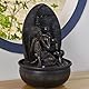 Zen’Light - Zimmerbrunnen Buddha Grace mit Farbiger LED-Beleuchtung - Zen-Dekor Ideal für Meditation und Entspannung - Leise Wasserpumpe - Abnehmbare Skulptur - H 40cm