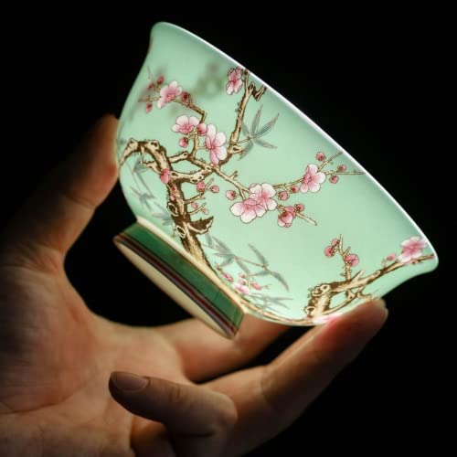 XIALON 12cm 4.72in Porcelain Bowl Jingdezhen Ceramic High Foot Chinese