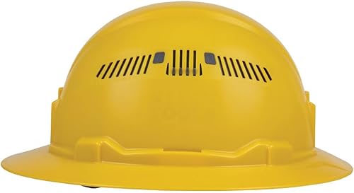Vista 11 de Klein Tools 60262 Hard Hat, Vented, Full Brim Style, Padded Self-Wicking Odor-Resistant Sweatband, Yellow