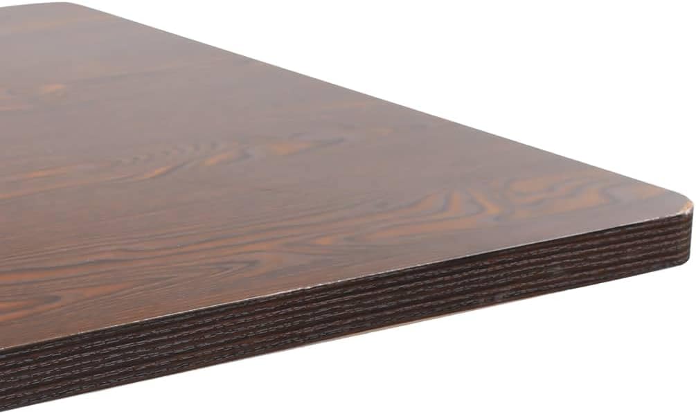 vidaXL Dark Brown Bistro Table – Contemporary MDF Top Table with Steel Base for Indoor/Outdoor Use – Suitable for Restaurants, Coffee Shops, Bars & Interior Decor