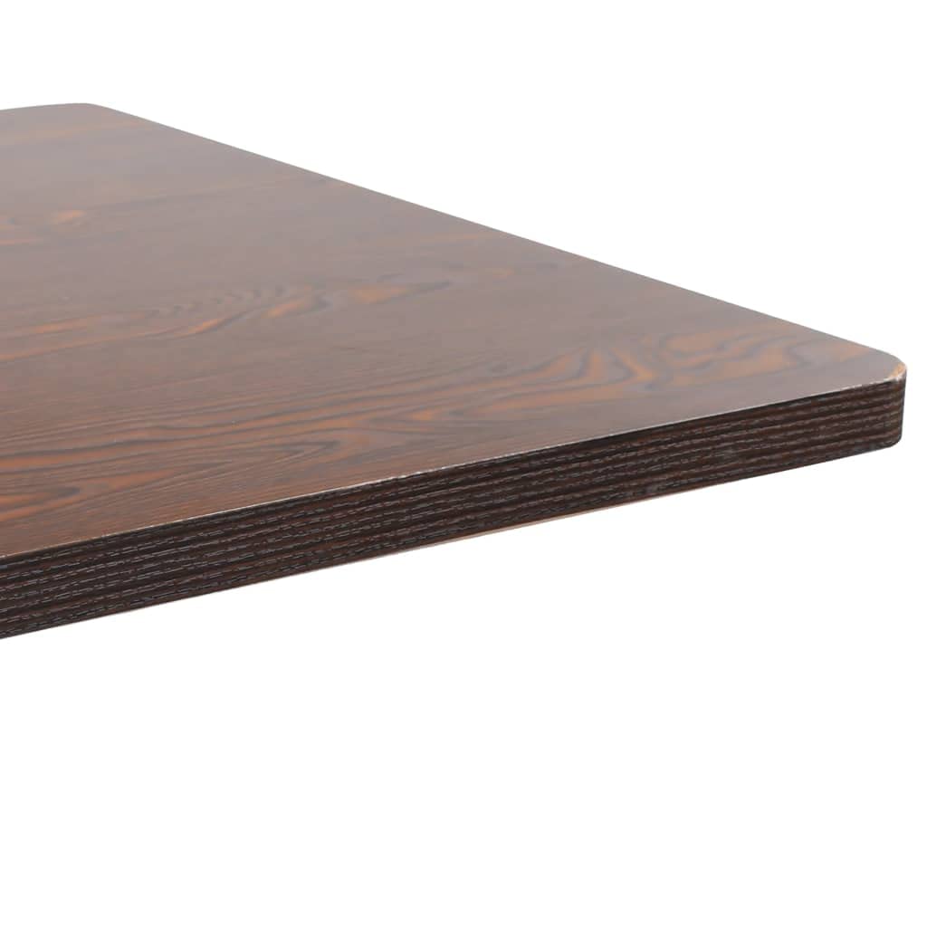 vidaXL Mesa de Jardín Bistró Mueble de Comedor Bar Barra Cafetería Restaurante Exterior Terraza con Tabla Rectangular MDF Marrón Oscuro 80x80cm