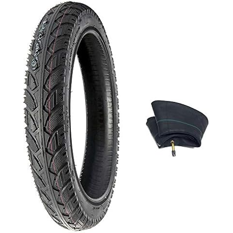 MMG Combo Electric Bike Tire Size 16x3.0 (80-305) fits on 12 Inches Rim Includes Inner Tube Compatible with E-Bikes, Scooters, Mopeds, Kids Bikes and Folding Bikes Cover