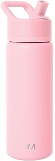 Simple Modern Insulated Water Bottle with Straw | 18oz | Pink