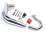 resonanzrohr körper Produkt im Einsatz anzeigen Abgasrohrerhöhung Resonanzrohr für 2-Takt-Benzinmotor für 5IVE-T KM X2 DTT (Color : Silver)