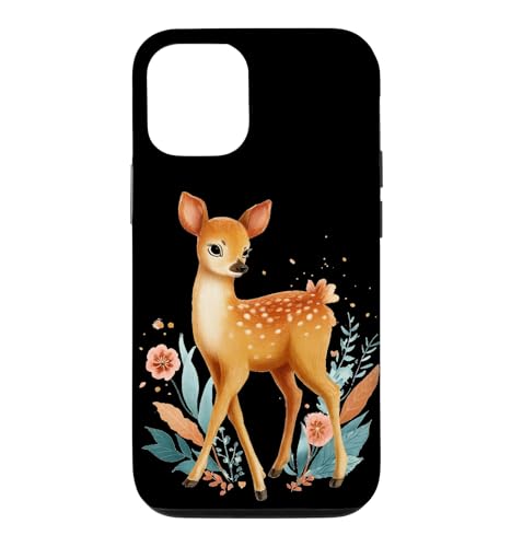 �J���t���ȉԂ̔��������̎q���̃O���t�B�b�N�B �X�}�z�P�[�X iPhone 12/12 Pro �p