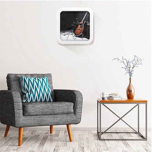 Horloge murale instrument de musique 25,4 cm décorative sans bruit