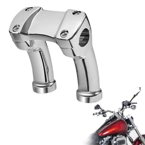 Rehausseur de guidon chromé 4" pour Softail Slim, Dyna et Fatboy