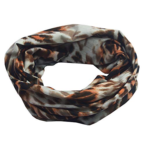 Obacle Bandana Face Mask For Dust Wind Sun Protection Seamless Bandana Mask Men Women Festival Fishing Hunting Riding Work Outdoor Running Tube Mask Neck Gaiter (Leopard Light Yellow Print) #TOP3