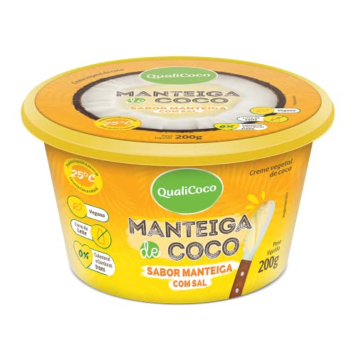 Kit Com 2 Manteigas de Coco Sabor Manteiga Com Sal 200g Qualicoco