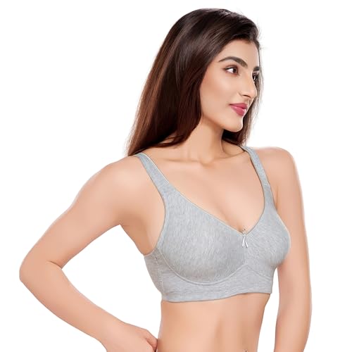Image of juliet Women's Non Padded Solid Minimizer Bra Grey Rose