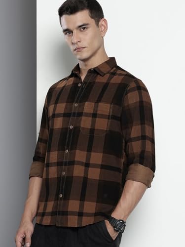 Image of The Indian Garage Co Men Regular Fit Printed Cutaway Collar Casual Shirt