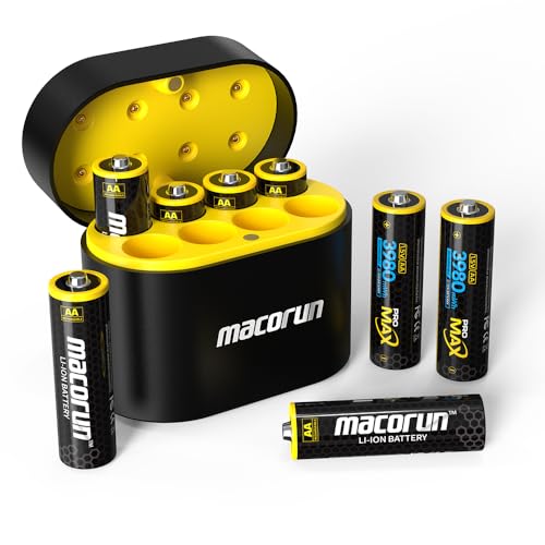 Rechargeable AA Batteries with Charger (3980mWh)