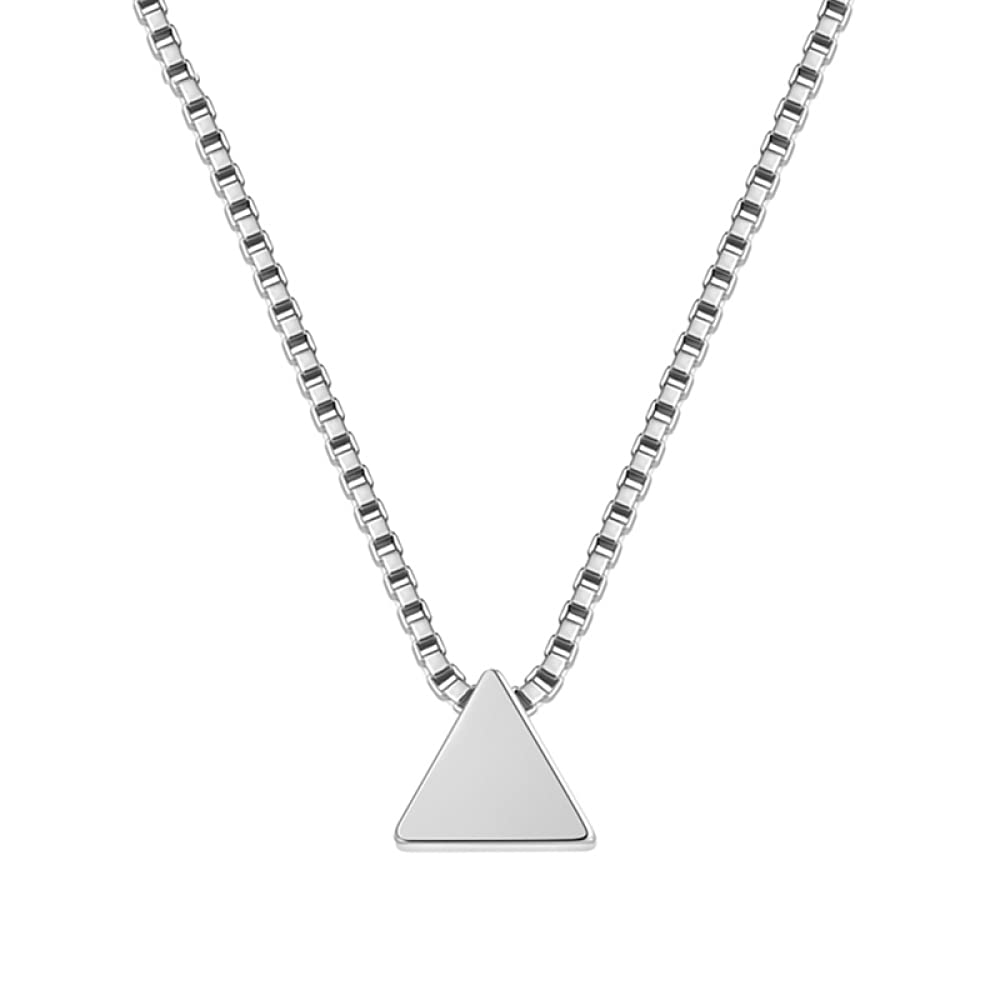 Collier pendentif triangle de prestige chaîne box 20 pouces - 5