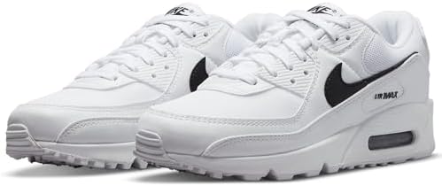 Nike Women's Air Max 90 DH8010-101 22㎝ Nike Tênis feminino Air Max 90 (DH8010-101, branco/preto), Branco
