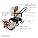 Bugaboo Kangaroo All-Terrain Single-to-Double Tandem Stroller for Infant and Toddler, for Up to Three Kids, XL Wheels, One-Hand Operation, Large Bassinet, XL Underseat Storage (Desert Taupe)