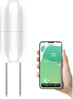 Haozee Bodenfeuchtemessgerät für Pflanzen, Zigbee-Hub erforderlich, Feuchtigkeits- und Temperaturmessgerät für Garten, Bauernhof, Gewächshaus, wasserdicht, unterstützt Home Assistant Zigbee2mqtt