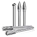 5pcs Tungsten Carbide Rotary Burr Set, Rotary Burr Tool with 6 mm (1/4") Shank and 8 mm (1/3") Cutting Edge for Metal and Non-metal Processing