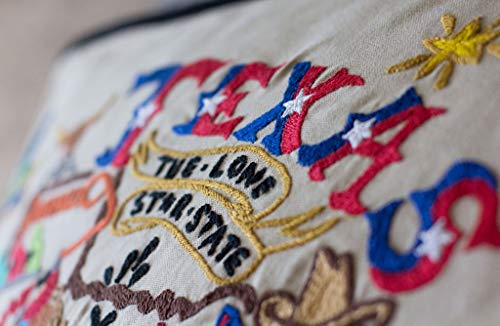 Catstudio Texas Embroidered Decorative Throw Pillow #TOP7