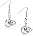 NFL Siskiyou Sports Womens Kansas City Chiefs Crystal Dangle Earrings One Size Team Color