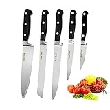 Messerset Küchenmesser Sets, Sancook Chefmesser Professionelle Messer Sets-5 Stück ultrascharfe Küchenmesser, Edelstahlmesser mit hohem Carbon Edelstahl-Messer mit Messer und ergonomischen Griff