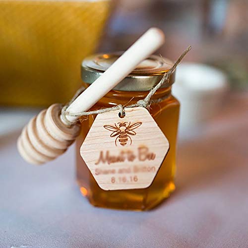 Giyomi Wooden Honey Dipper - 6Pcs 3 Inch Mini Honeycomb Stick,Small Honey Stick For Honey Jar Dispense Drizzle Honey And Wedding Party Favors #TOP2