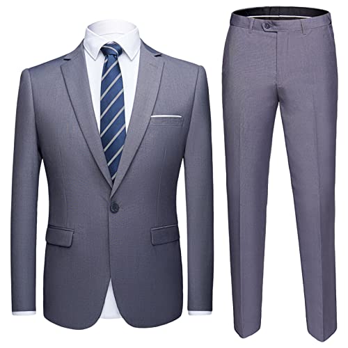 Men Casual 3 Piece Suit Set 2 Button Slim Fit Formal Blazer Suits Lapel Stylish Business Party Jacket Vest Pants