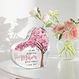 Gleevara Gifts for Mum, Christmas Exquisite Gifts for Mum from Daughter Son - Heart-Shaped Plaque Desk Decor, Mum Birthday Gifts, Unique Mummy Presents Idea - Image 6