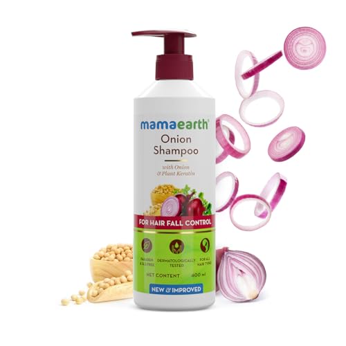 Mamaearth Onion Shampoo for Anti Hair Fall & Hair Growth with Onion Oil & Plant Keratin 400ml - Image 3