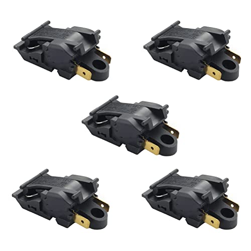 Fielect 5pcs Electric Kettle Coupler, 125? Thermostat Temperature Controller with Terminals Tip Top Base Socket, 250V 13A N.C Normal Close