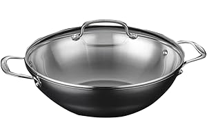 Cuisinart Stainless Steel Stir Fry & Wok Pan, 12-Inch Healthy Wok Stainless Steel