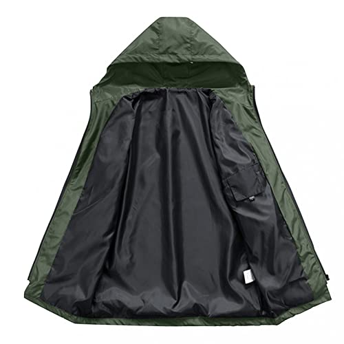 Chaqueta cortaviento impermeable para hombre con capucha miniatura 3