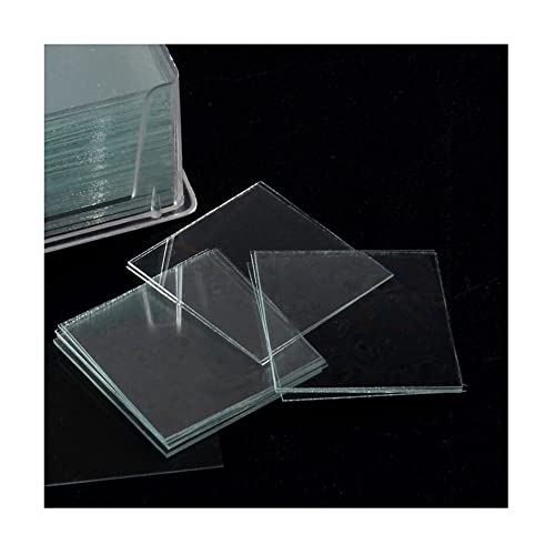Microscope 10 Boxes 100 PCS 24X24mm Microscope Glass ?Slide Coverslips, Blank Slides Microscope Accessory 0.13-0.17mm