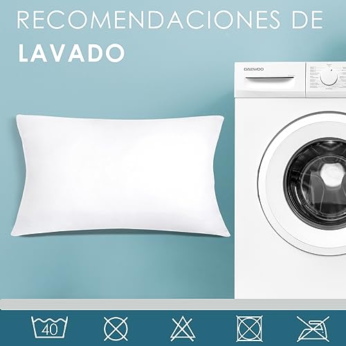Miniatura 4 de Aitsse- Relleno De Cojín De Fibra Hueca Siliconada De Alta Recuperación 2 4 6 Unidades, Suave, Mullido, Antialérgico. Cojín Decorativo Para Casa, Dormitorio, Salón O Coche. 2, 50x70cm