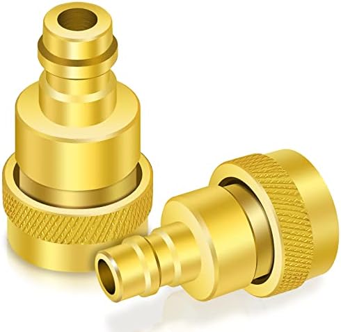 Boltigen R1234yf to R134a Adapter, R1234YF Quick Adapter Adjustable High and Low Side Connection R134a Quick Coupler Connection to R1234yf, R134a to R1234yf Conversion Adapters Kit for AC Refrigerant