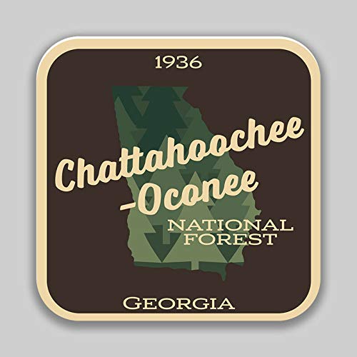 JB Print Chattahoochee Oconee National Forest Explore Wanderlust Camping Vinyl Decal Sticker Car Waterproof Car Decal Bumper Sticker 5"