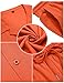 LecGee Men's Fashion 2 Piece Outfits Short Sleeve Button Down Shirt and Drawstring Pants Set Tracksuit(Orange,L)