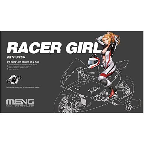 Maquette Biker Girl 1:9 résine Meng Model figurine miniature à peindre