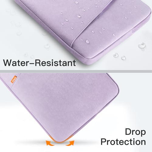 JETech Laptop Sleeve for 13-14Inch MacBook Neo (A18 Pro), MacBook Air/Pro (M1-M5) 2020-2026, 13-13.6 Inch Notebook, Waterproof Shock Resistant Bag Case with Accessory Pocket (Light Purple) by JETech - Image 5