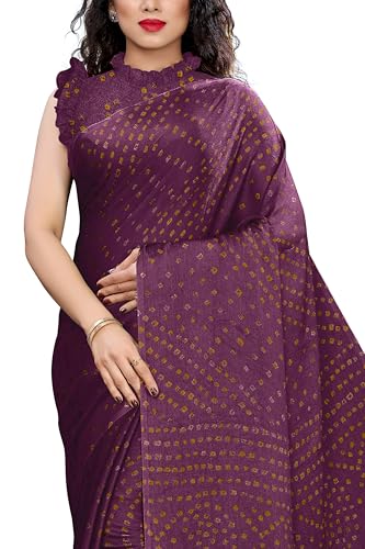 Image of MIRCHI FASHION Saree for Woman Chiffon Georgette Solid with Contrast Border | Lightweight Daily Wear Women's Sari and Printed Blouse Piece