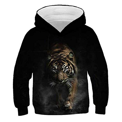 Pull à capuche unisexe 3D vêtement automne pour enfants de 4 à 14 ans