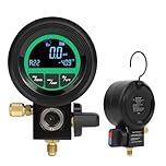 Digital HVAC Gauge, 3-in-1 Digital Manifold Gauges Set for Refrigerant Charging & Pressure Leak Detection & Vacuum Test, R134A R410A AC Gauges Kit