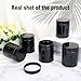 47 Packs 8 oz (250 ml) Black Plastic Jars with Lids, Plastic jars with Lids for Beads, Rhinestones, Sequins Cosmetics, Lotion, Cream, Ointments and More by KUKLIPJIM