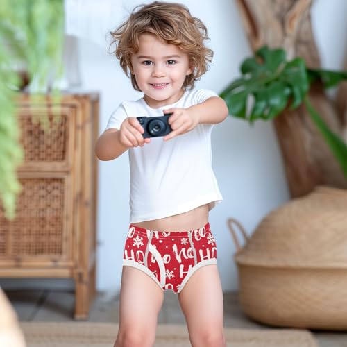 visesunny Boys Cotton Underwear Santa Claus Laugh Hohoho Letter Printed Toddler Soft Training Briefs Size 2T-8Y for Kids3