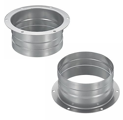 Bride à souder 2de Métal Connecteur de conduit pour ventilation Raccord de conduite (Métal 150mm)