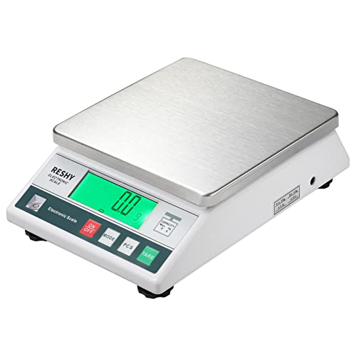 RESHY High Precision 10kg x 0.1g Digital Accurate Electronic Balance Lab Scale Laboratory Weighing Industrial Scale Kitchen Scale Scientific Scale Counting Scale