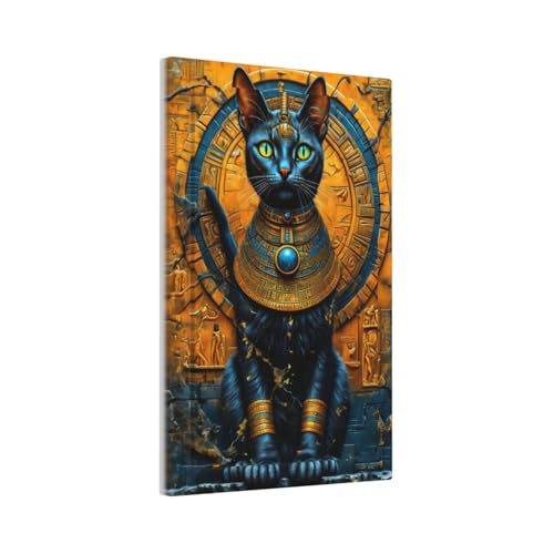 Decorative Switch Covers Plate Egyptian Black Cat Vintage Gold Decorated 1 Gang No Device Single Blank Outlet Covers Wall Plate Cover Light Switch Plate Faceplate for Home Decor