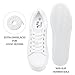 Vepose Women's White Fashion Casual Sneakers, Laces Trendy Sneakers Low Platform with PU Leather, Full White, Size 7 US - Comfortable Walking Shoes (CJY8002 White 07)