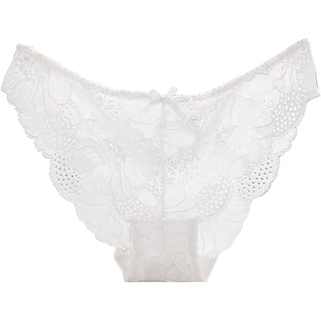 Kelitch Women's Lace Bridal Hipster Thong Panties