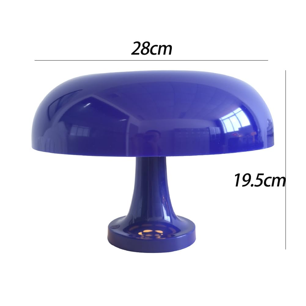 Pilz Tischlampe Kabellos Deko, LED Akku Tischlampe mit Touch Dimmbare Blaue Pilzlampe USB Aufladbar Batteriebetrieben Schreibtischlampe 3 Farben Einstellbar Nachttischlampe Mushroom Leselampe