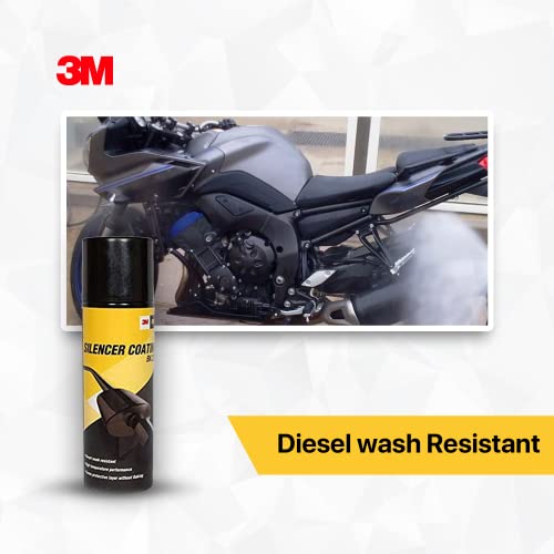 3M Silencer Coating Spray for Bikes, Prevent Rust and Leak, Diesel wash Resistance (160g, Black) - Image 4 thumbnail